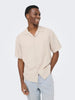 Only and Sons Onsperu Tencel Kurzarm Hemd Sand farbig
