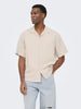 Only and Sons Onsperu Tencel Kurzarm Hemd Sand farbig