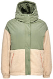 Mazine Laine Jacket Teddy Sea Green Natural