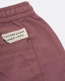 Colours & Sons Herren Linen Shorts Plum