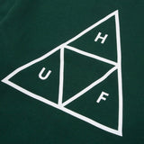 Huf Essentials Triple Triangle Men Crewneck Forest Green