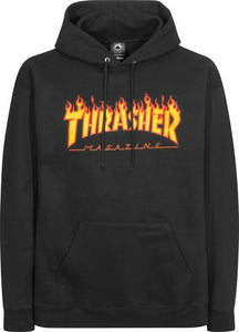 Thrasher Skate Mag Flame Hooded Schwarz