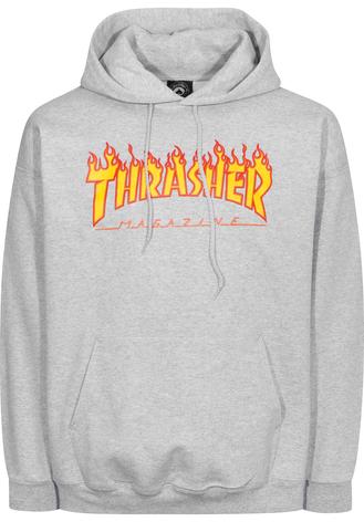Thrasher Skate Mag Flame Hooded Grau