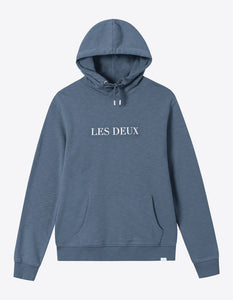 Les Deux Hoodie Men Turbulence Blue Ivory