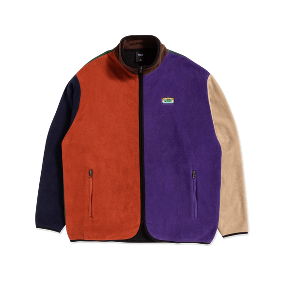 Huf New Day Color Block Tech Fleece Zipper Jacke
