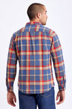 Brixton Men Bowery Flannel Hemd Blue Red 01213